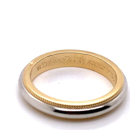 Used AB/Slightly used] TIFFANY&Co. Tiffany Milgrain K18YG Women's Ring  No. 8.5 20416302