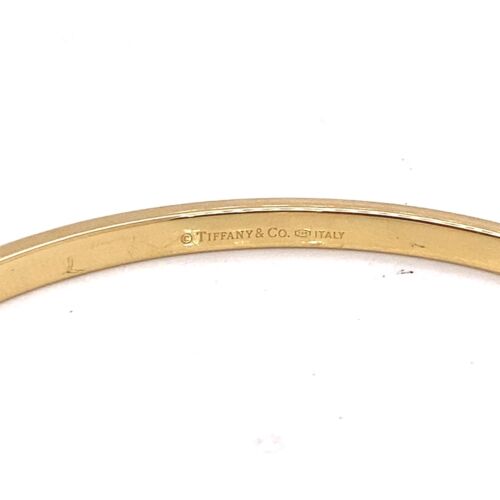 Tiffany & Co. Open Atlas Roman Numeral 18 Karat Yellow Gold Cuff Bracelet