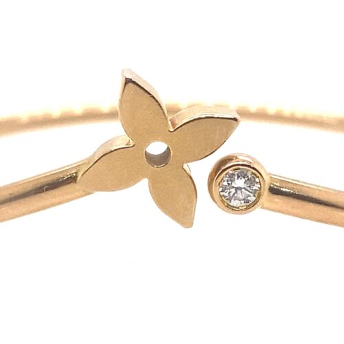 Louis Vuitton 18K Yellow Gold and Diamond Idylle Blossom Twist Bracelet