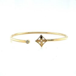Louis Vuitton Idylle Blossom Twist Bracelet 18k Yellow Gold and Diamond Large