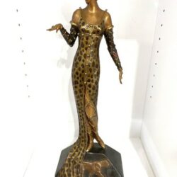 Erte Treasure in Bronze Julietta Bronze Sculpture Statue with paperwork