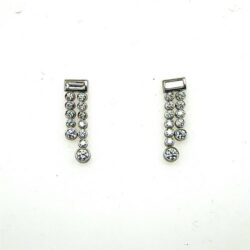 0.93tcw Tiffany & Co. Platinum Diamond Jazz Double Drop Earrings