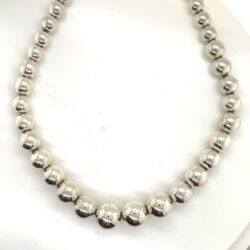 Tiffany & Co. Sterling Silver Graduating Bead Ball Necklace 16"
