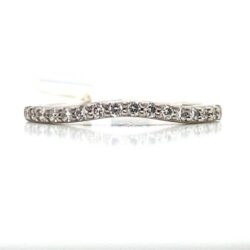0.25tcw 14k White Gold A. Jaffe Diamond Wedding Band Ring Size 7