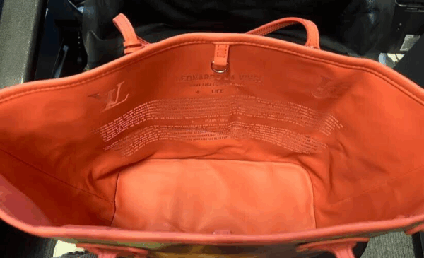 LOUIS VUITTON xJEFF KOONS MASTERS COLLECTION DA VINCI NEVERFULL MM PINK INTERIOR - Image 10