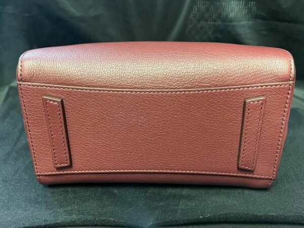 GIVENCHY GOATSKIN MINI TRI-COLOR ANTIGONA BURGUNDY PINK WHITE TOP HANDLE BAG - Image 9