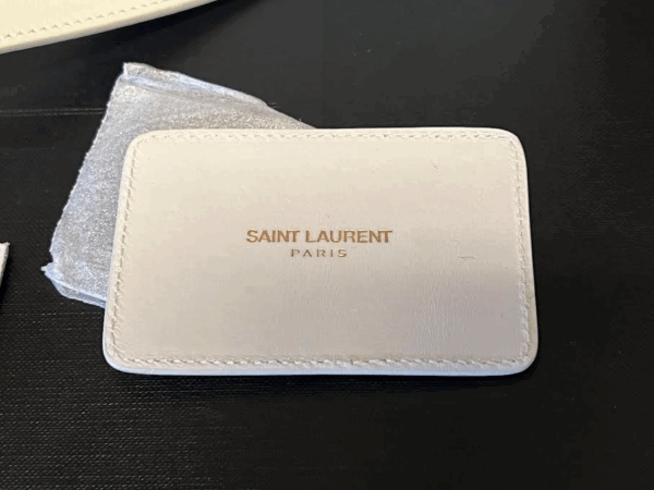 SAINT LAURENT LULU MEDIUM CROSS BODY BAG W ADJUSTABLE STRAP WHITE W MIRROR - Image 15