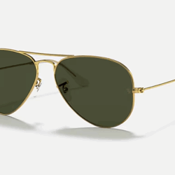RAY-BAN SUNGLASSES AVIATOR LARGE METAL RB3025 L0205 ARISTA G-15 GREEN 135mm