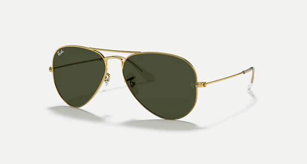 RAY-BAN SUNGLASSES AVIATOR LARGE METAL RB3025 L0205 ARISTA G-15 GREEN 135mm