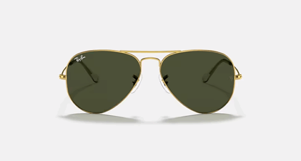 RAY-BAN SUNGLASSES AVIATOR LARGE METAL RB3025 L0205 ARISTA G-15 GREEN 135mm - Image 2