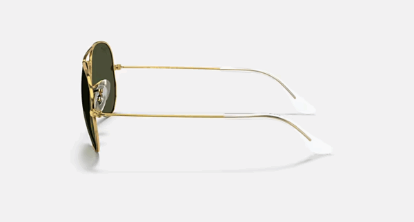 RAY-BAN SUNGLASSES AVIATOR LARGE METAL RB3025 L0205 ARISTA G-15 GREEN 135mm - Image 3
