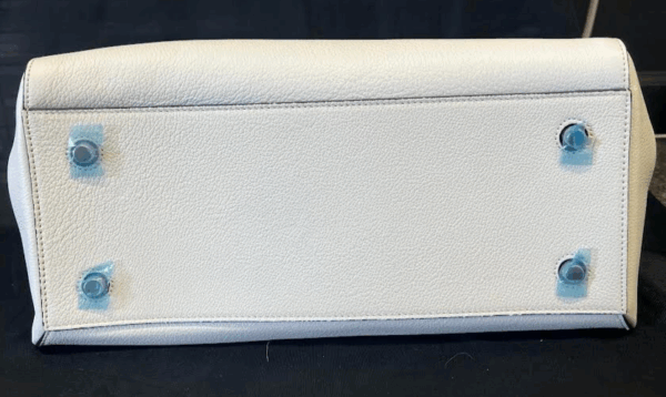 CELINE GRAINED CALFSKIN MEDIUM EDGE SHOULDER BAG WHITE W DUST BAG - Image 7