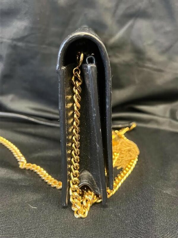 Saint Laurent Classic KATE Monogram Tassel Chain Wallet Leather BLACK/GOLD - Image 2