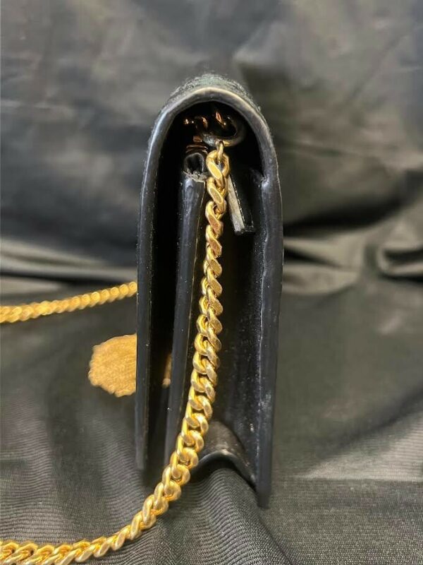 Saint Laurent Classic KATE Monogram Tassel Chain Wallet Leather BLACK/GOLD - Image 4