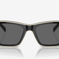 TORY BURCH OUTLINE SUNGLASSES TY7207U 200481 BLACK IVORY/ DARK GREY POLAR 145mm