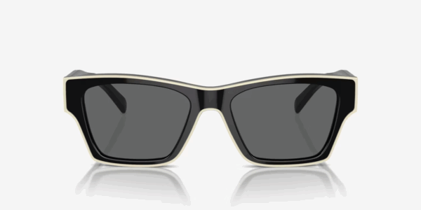 TORY BURCH OUTLINE SUNGLASSES TY7207U 200481 BLACK IVORY/ DARK GREY POLAR 145mm