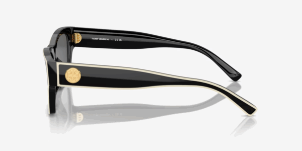 TORY BURCH OUTLINE SUNGLASSES TY7207U 200481 BLACK IVORY/ DARK GREY POLAR 145mm - Image 3