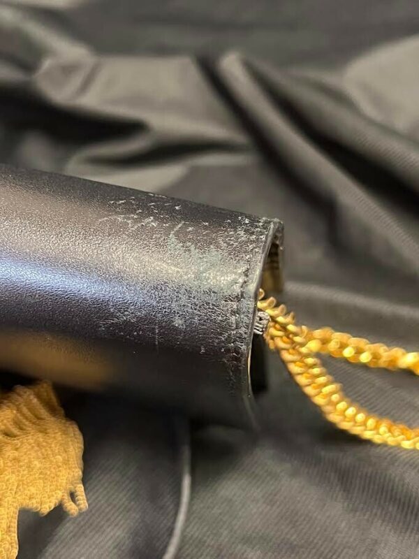 Saint Laurent Classic KATE Monogram Tassel Chain Wallet Leather BLACK/GOLD - Image 14