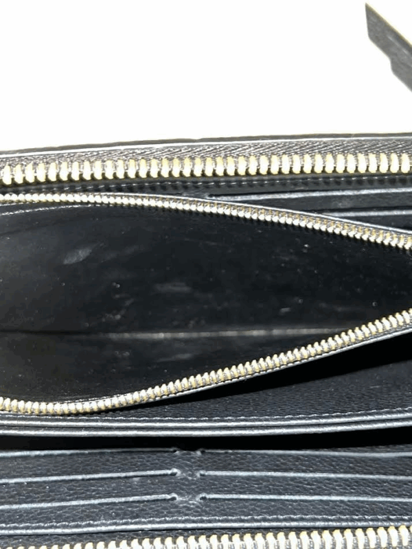 LOUIS VUITTON EMPRIENTE MONOGRAM CLEMENCE WALLET NOIR (BLACK) ZIP AROUND - Image 10