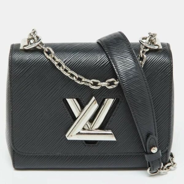 Louis Vuitton Black Epi Leather Twist PM Bag M80836 Silver Chain Shoulder Strap - Image 2