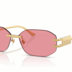Versace Sunglasses VE2274 100284 140mm  Gold Frame / Pink Lens