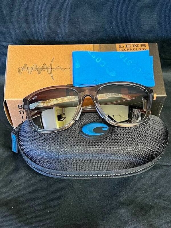 COSTA DEL MAR SUNGLASSES CORRIENTS TAUPE COPPER SILVER MIRROR 590G 6S9124 912410 - Image 6