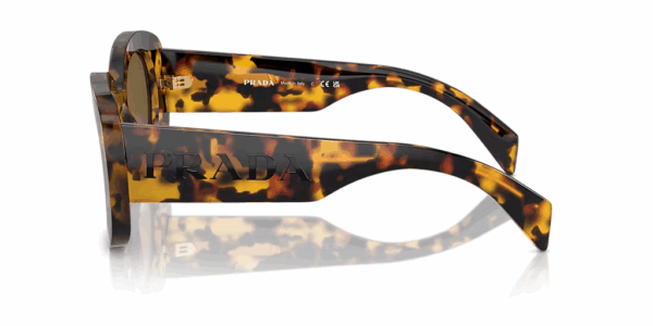 PRADA HONEY TORTOISE FRAME DARK BROWN LENS PR A13S 145MM/ 54-23MM SUNGLASSES - Image 3
