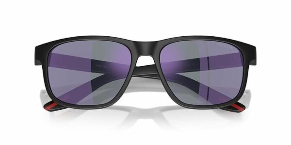 Prada Linea Rossa Sunglasses PS 06YS Matte Black Frame Dark Blue Mirror Lens - Image 4