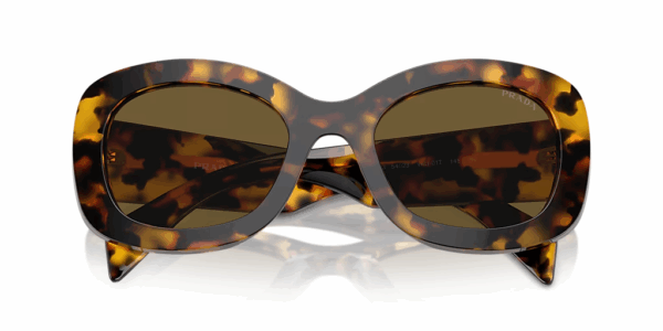 PRADA HONEY TORTOISE FRAME DARK BROWN LENS PR A13S 145MM/ 54-23MM SUNGLASSES - Image 5