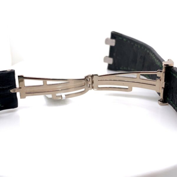 Audemars Piguet 18k White Gold and Leather Royal Oak Offshore Bracelet - Image 3