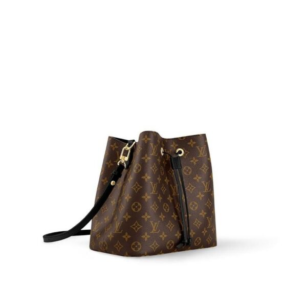 LOUIS VUITTON NEONOE MM BLACK MONOGRAM M44020 DRAWSTRING BUCKET BAG - Image 2