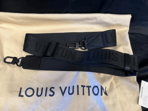 LOUIS VUITTON CITY KEEPALL CROSSBODY M59255 BLACK/NOIR OBSCUR REMOVABLE STRAP - Image 14