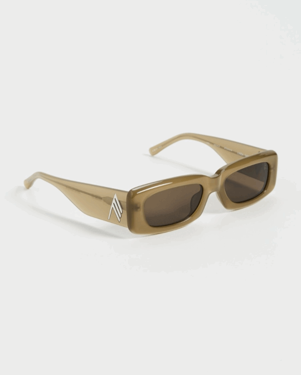 THE ATTICO x LINDA FARROW MINI MARFA SUNGLASSES MASTICE ATTICO16C28SUN 140mm