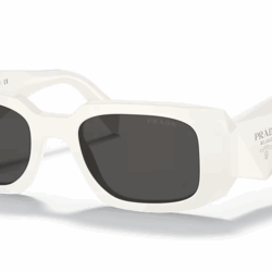 Prada Sunglasses PR 17WS 1425S0 49-20 TALC FRAME/ Dark Grey Lens 145mm