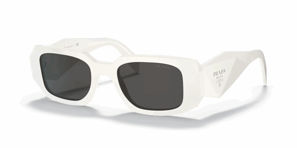Prada Sunglasses PR 17WS 1425S0 49-20 TALC FRAME/ Dark Grey Lens 145mm