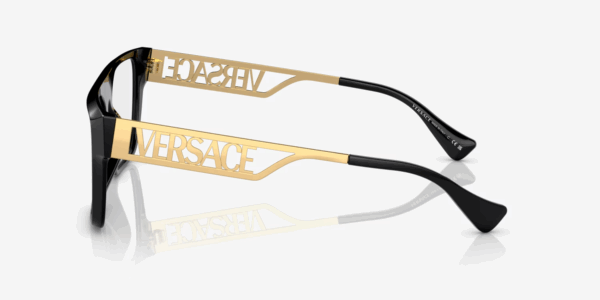 Versace Rectangle Eyeglasses VE 3326U GB1 Black/Gold Frame, Demo Lens  145mm - Image 3