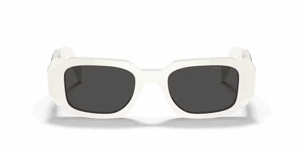 Prada Sunglasses PR 17WS 1425S0 49-20 TALC FRAME/ Dark Grey Lens 145mm - Image 2