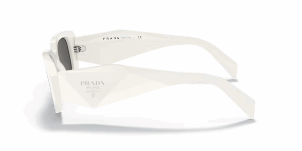 Prada Sunglasses PR 17WS 1425S0 49-20 TALC FRAME/ Dark Grey Lens 145mm - Image 3