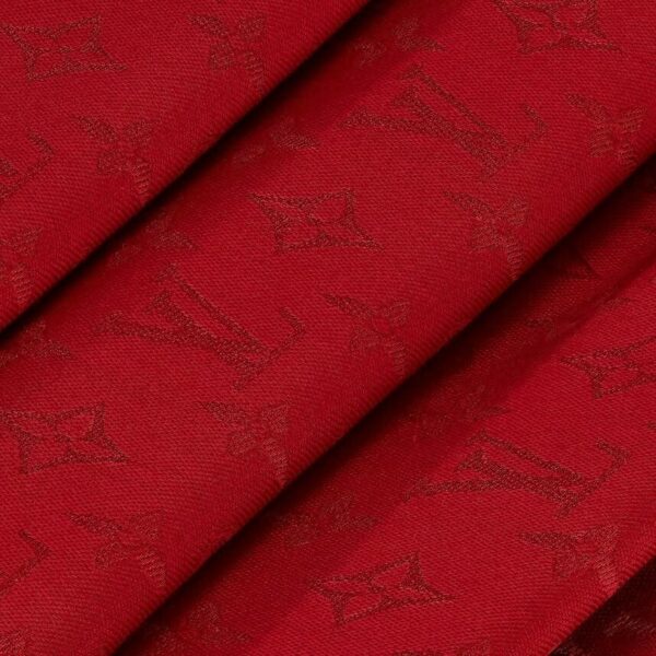 LOUIS VUITTON MONOGRAM CLASSIC SHAWL M79472 CARMINE/RED SILK/WOOL - Image 3
