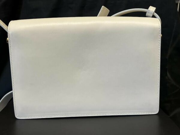 SAINT LAURENT LULU MEDIUM CROSS BODY BAG W ADJUSTABLE STRAP WHITE W MIRROR - Image 4