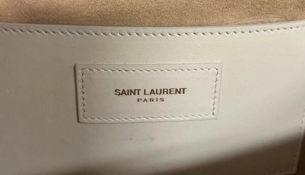 SAINT LAURENT LULU MEDIUM CROSS BODY BAG W ADJUSTABLE STRAP WHITE W MIRROR - Image 16