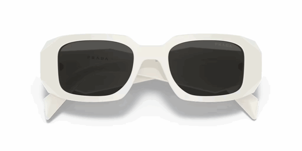 Prada Sunglasses PR 17WS 1425S0 49-20 TALC FRAME/ Dark Grey Lens 145mm - Image 5