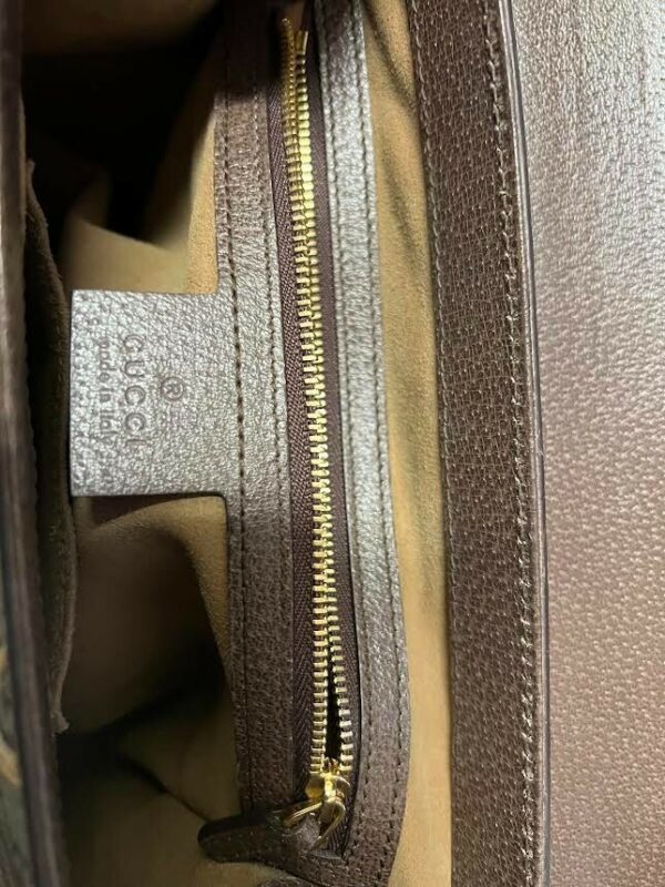 GUCCI TOP HANDLE TIAN PRINT GG COATED CANVAS PADLOCK BAG W DETACHABLE STRAP - Image 5