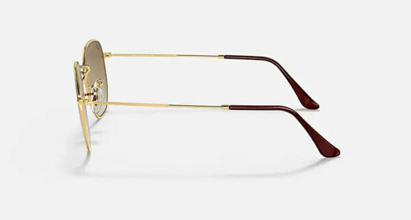 RAY-BAN SUNGLASSES RB348 001/51 HEXAGONAL ARISTA CLEAR GRADIENT BROWN 145mm - Image 3