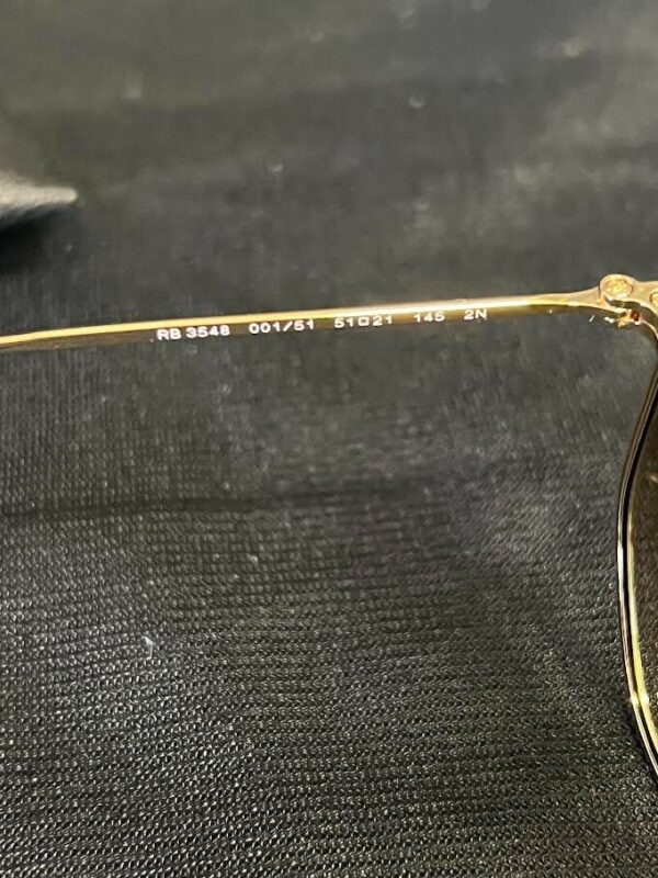 RAY-BAN SUNGLASSES RB348 001/51 HEXAGONAL ARISTA CLEAR GRADIENT BROWN 145mm - Image 8