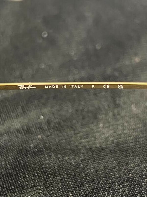 RAY-BAN SUNGLASSES RB348 001/51 HEXAGONAL ARISTA CLEAR GRADIENT BROWN 145mm - Image 9