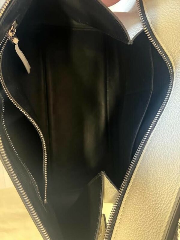 CELINE GRAINED CALFSKIN MEDIUM EDGE SHOULDER BAG WHITE W DUST BAG - Image 8