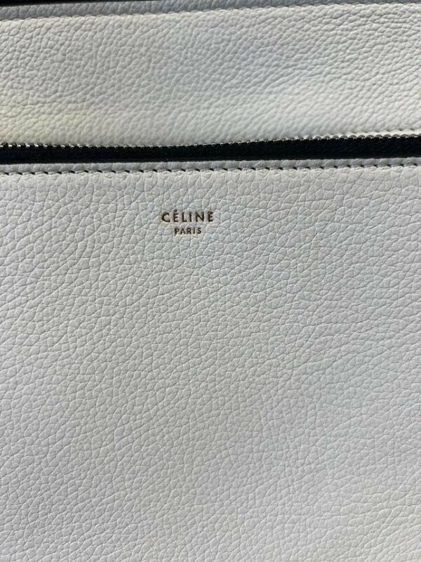 CELINE GRAINED CALFSKIN MEDIUM EDGE SHOULDER BAG WHITE W DUST BAG - Image 9