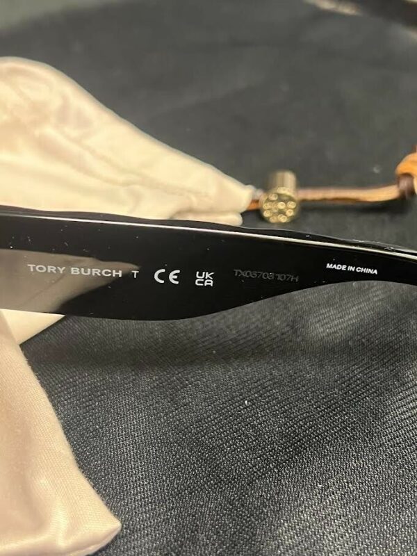 TORY BURCH SUNGLASSES TY7187U 170987 BLACK FRAME SOLID GREY LENS 140mm - Image 8