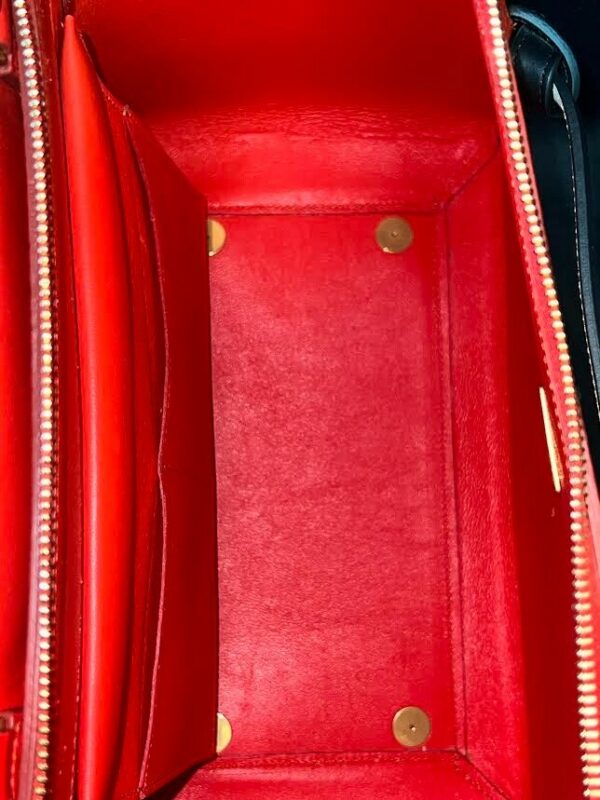 CHRISTIAN DIOR TRI COLOR LADY DIOR MEDIUM TOP HANDLE BAG W REMOVABLE STRAP - Image 10